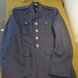 4 BUTTON USAF DRESS BLUE SERGE 13oz SHADE 1549 MENS sz38/X-LONG JACKET LD 6758